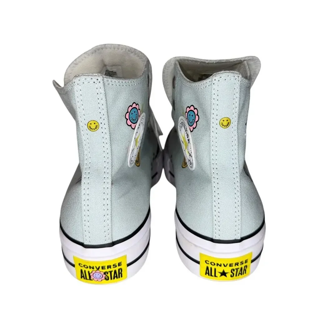 Chuck Taylor Converse All Stars Lift Platform Smiles High Top Sneakers Size 10